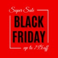 Black Friday Sale banner. Discount background. Price off template. Vector illustration. Royalty Free Stock Photo